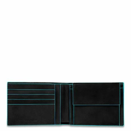 Piquadro Blue Square Men's Wallet With Coin Pocket Night Blue 3 Piquadro Blue Square Men's Wallet With Coin Pocket Night Blue