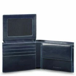Piquadro Blue Square Men's Wallet With Flip Up/Coin Pocket Night Blue -NL Rugzak Verkoopwinkel pu4518b2r blu2 dett1