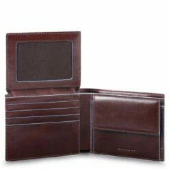 Piquadro Blue Square Men's Wallet With Flip Up/Coin Pocket Mahogany -NL Rugzak Verkoopwinkel pu4518b2r mo dett1