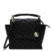 MOSZ Handtas Phoebe Quilted Black Shiny Light Gold