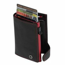 Tony Perotti Furbo Leren Pasjeshouder Met Kleingeldvak Rood / Zwart