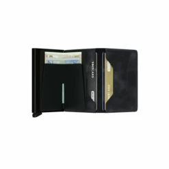 Secrid Slim Wallet Portemonnee Vintage Black -NL Rugzak Verkoopwinkel s vintage black open