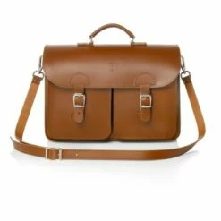 OldSchool Bags Schooltas Extra Large Kastanje Bruin -NL Rugzak Verkoopwinkel schoudertas leder oldschool bags xl kastanjebruin2