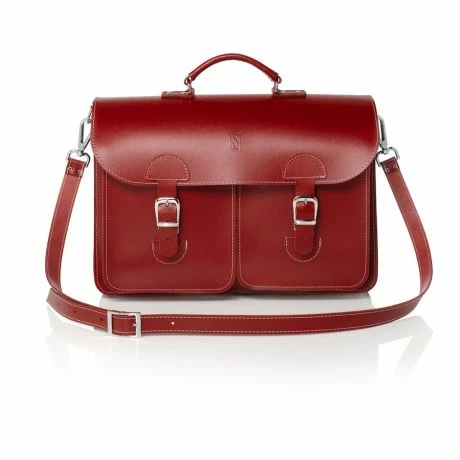 OldSchool Bags Schooltas Extra Large Klassiek Rood 4 OldSchool Bags Schooltas Extra Large Klassiek Rood - Afbeelding 2