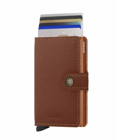 Secrid Mini Wallet Portemonnee Saffiano Caramel 4 Secrid Mini Wallet Portemonnee Saffiano Caramel - Afbeelding 2