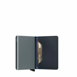 Secrid Slim Wallet Portemonnee Saffiano Navy -NL Rugzak Verkoopwinkel secrid slimwallet saffiano navy semi open
