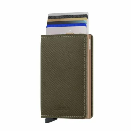 Secrid Slim Wallet Portemonnee Saffiano Olive 4 Secrid Slim Wallet Portemonnee Saffiano Olive - Afbeelding 2