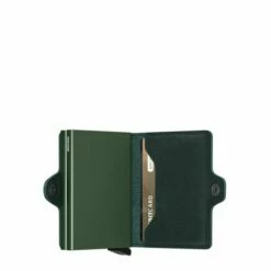 Secrid Twin Wallet Portemonnee Original Green -NL Rugzak Verkoopwinkel secrid t original green semi open