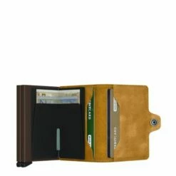 Secrid Twin Wallet Portemonnee Vintage Ochre -NL Rugzak Verkoopwinkel secrid t vintage ochre open 1