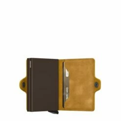 Secrid Twin Wallet Portemonnee Vintage Ochre -NL Rugzak Verkoopwinkel secrid t vintage ochre semi open 1