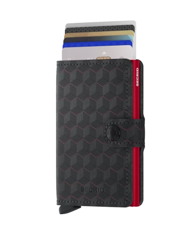 Secrid Mini Wallet Portemonnee Optical Black-Red 4 Secrid Mini Wallet Portemonnee Optical Black-Red - Afbeelding 2