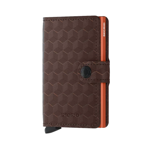 Secrid Mini Wallet Portemonnee Optical Brown-Orange 3 Secrid Mini Wallet Portemonnee Optical Brown-Orange