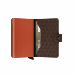 Secrid Mini Wallet Portemonnee Optical Brown-Orange 10 Secrid Mini Wallet Portemonnee Optical Brown-Orange -NL Rugzak Verkoopwinkel secrid miniwallet optical brown orange semi open