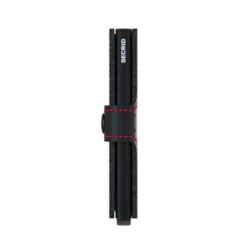 Secrid Mini Wallet Portemonnee Perforated Black-Red -NL Rugzak Verkoopwinkel secrid miniwallet perforated black red side