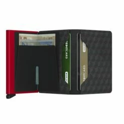 Secrid Mini Wallet Portemonnee Optical Black-Red 9 Secrid Mini Wallet Portemonnee Optical Black-Red -NL Rugzak Verkoopwinkel secrid slimwallet optical black red open