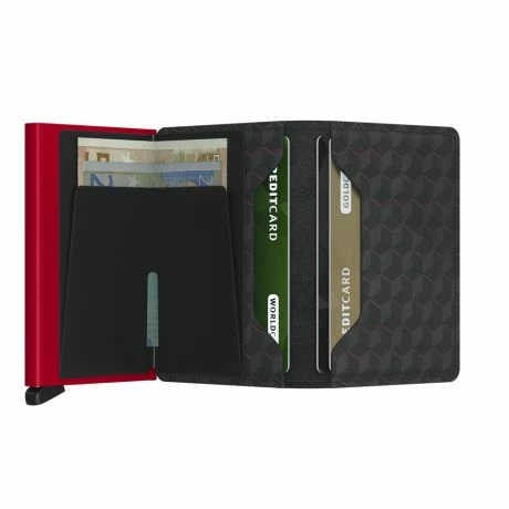 Secrid Mini Wallet Portemonnee Optical Black-Red 5 Secrid Mini Wallet Portemonnee Optical Black-Red - Afbeelding 3
