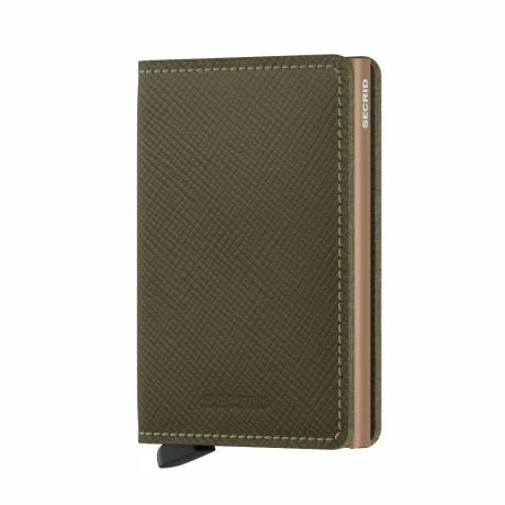 Secrid Slim Wallet Portemonnee Saffiano Olive 3 Secrid Slim Wallet Portemonnee Saffiano Olive