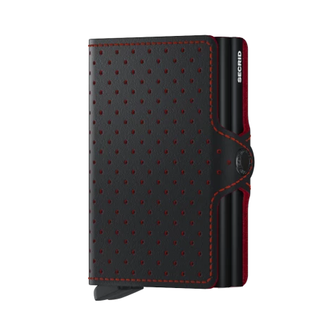 Secrid Twin Wallet Portemonnee Perforated Black-Red 3 Secrid Twin Wallet Portemonnee Perforated Black-Red