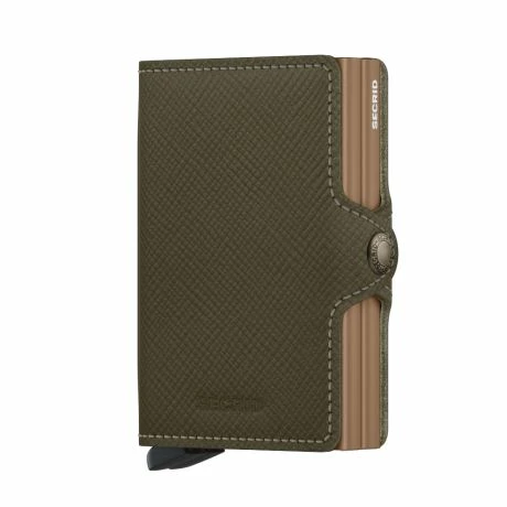 Secrid Twin Wallet Portemonnee Saffiano Olive 3 Secrid Twin Wallet Portemonnee Saffiano Olive