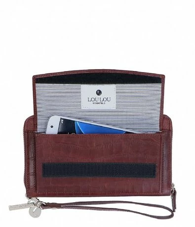 LouLou Essentiels SLB Classic Croc RFID Wallet Cacao 5 LouLou Essentiels SLB Classic Croc RFID Wallet Cacao - Afbeelding 3
