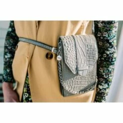 MOSZ Telefoontasje Croco Taupe Brushed Silver -NL Rugzak Verkoopwinkel sring summer lage reso 241