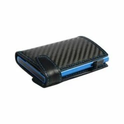Tony Perotti Furbo Leren Pasjeshouder Met Kleingeldvak Carbon Blauw Zwart -NL Rugzak Verkoopwinkel tc 3700dk zw f2