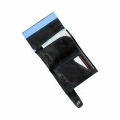 Tony Perotti Furbo Leren Pasjeshouder Met Kleingeldvak Carbon Blauw Zwart -NL Rugzak Verkoopwinkel tc 3700dk zw i