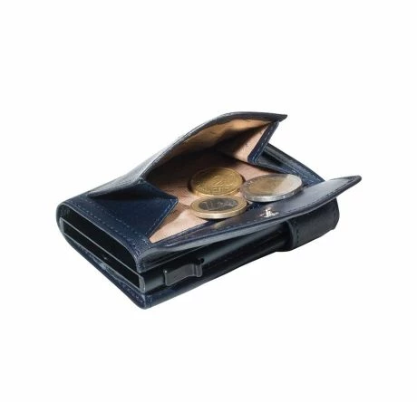 Tony Perotti Furbo Leren Pasjeshouder Met Kleingeldvak Blauw 5 Tony Perotti Furbo Leren Pasjeshouder Met Kleingeldvak Blauw - Afbeelding 3
