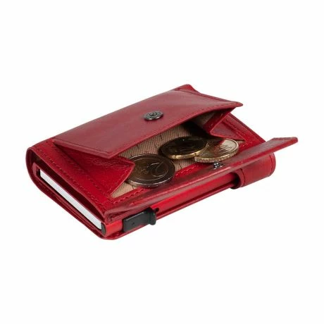 Tony Perotti Furbo Leren Pasjeshouder Met Kleingeldvak Rood 5 Tony Perotti Furbo Leren Pasjeshouder Met Kleingeldvak Rood - Afbeelding 3