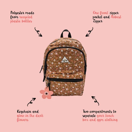 Little Legends Kinderrugzak Vintage Flower 11 Little Legends Kinderrugzak Vintage Flower - Afbeelding 9