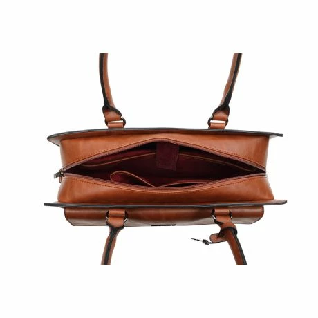Wimona Valentina Schoudertas Laptop 15.6" Cognac 6 Wimona Valentina Schoudertas Laptop 15.6" Cognac - Afbeelding 4