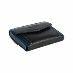 Tony Perotti Furbo Leren Pasjeshouder Met Kleingeldvak Zwart / Blauw -NL Rugzak Verkoopwinkel ve 3700dk zw b