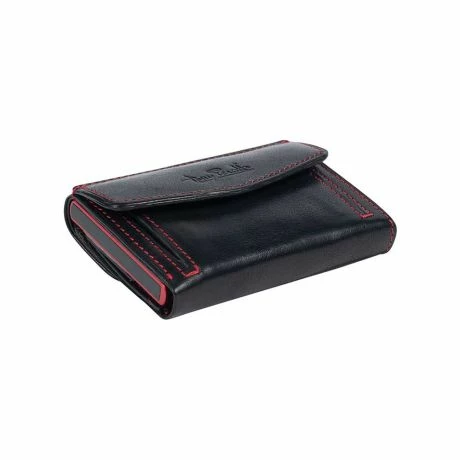 Tony Perotti Furbo Leren Pasjeshouder Met Kleingeldvak Rood / Zwart 5 Tony Perotti Furbo Leren Pasjeshouder Met Kleingeldvak Rood / Zwart - Afbeelding 3