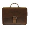 Plevier Retro Newton Laptoptas Vintage 3-Vaks 15.6" Brown -NL Rugzak Verkoopwinkel voorkant 553