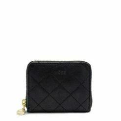 MOSZ Portemonnee Sophie Quilted Black Shiny Light Gold 9 MOSZ Portemonnee Sophie Quilted Black Shiny Light Gold -NL Rugzak Verkoopwinkel wallet quilted black voorkant 2