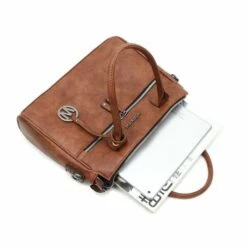 Wimona Bambina Schoudertas Cognac -NL Rugzak Verkoopwinkel wimona bambina cognac 6