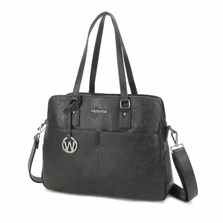 Wimona Carlotta Schoudertas 13.3" Black 4 Wimona Carlotta Schoudertas 13.3" Black - Afbeelding 2